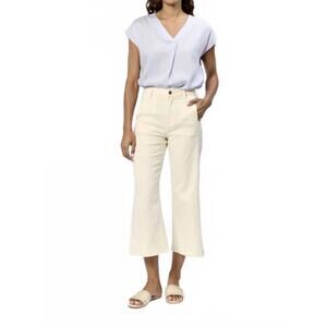 NEW AUDREY'S wide leg denim jeans in wheat